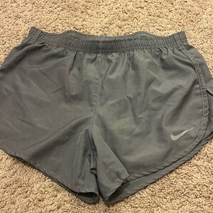 Nike Women's Charcoal Athletic Shorts with Swoosh